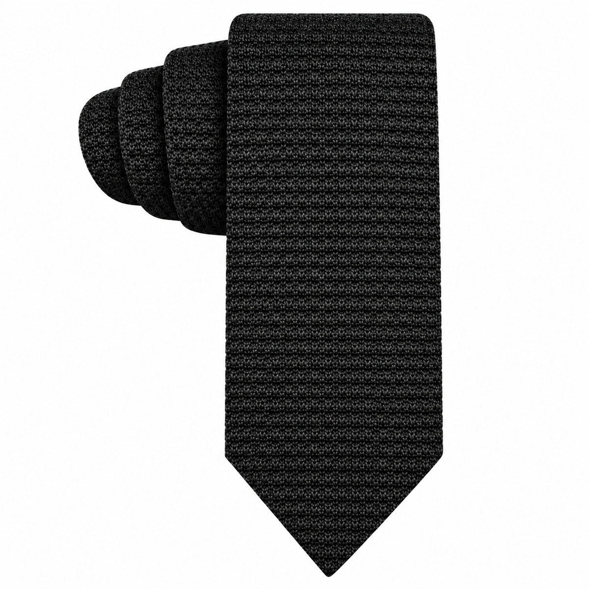 Black Knitted Skinny Tie