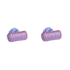 Blue & Pink Barrel Cufflinks
