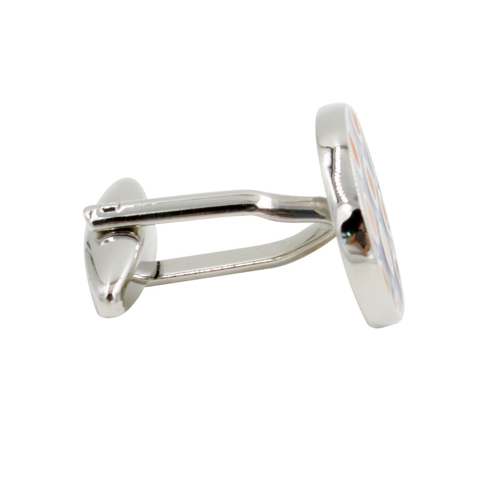 The Ladybug Orange Navy Cufflinks feature a side-view round face design, ideal for the modern gentleman. Part of the AusCufflinks collection, these cufflinks blend classic elegance with contemporary style.