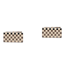 Checkered Gun Metal Cufflinks
