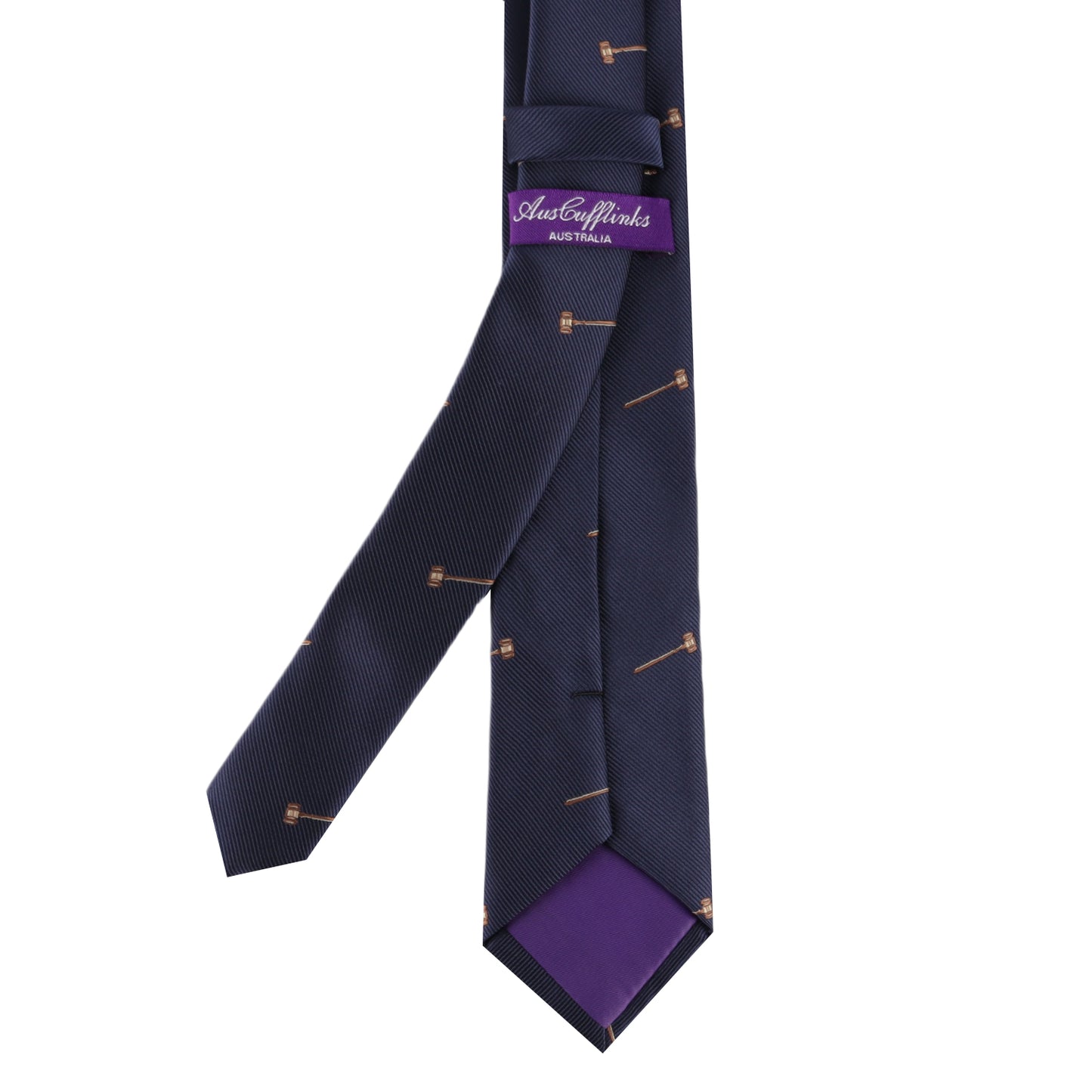 Gavel print skinny tie – unique gift for attorneys, law students, or legal enthusiasts