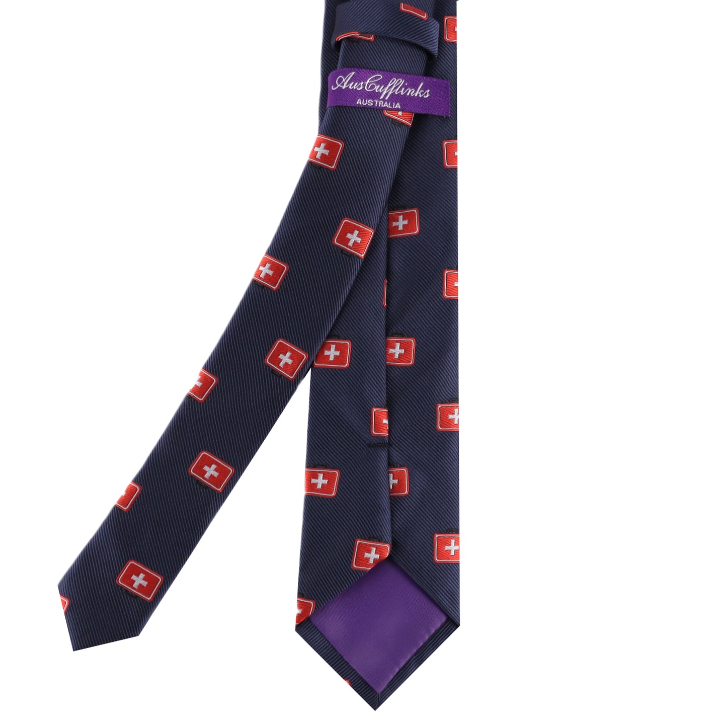 Medical cross print skinny tie – unique gift for healthcare workers and medical students