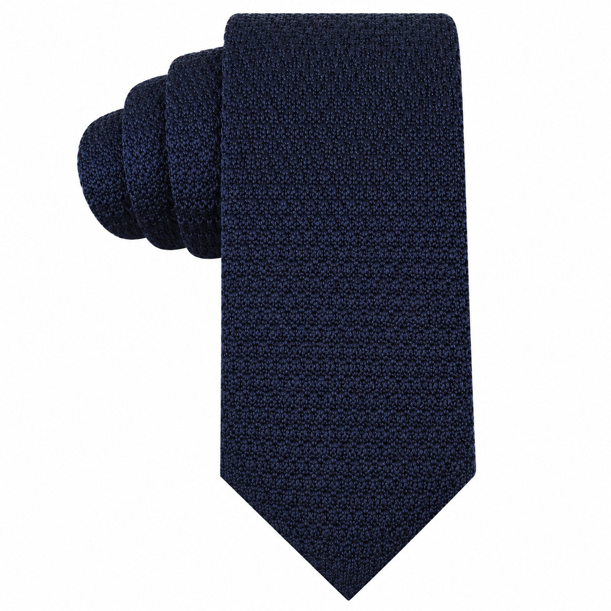 Navy Knitted Skinny Tie