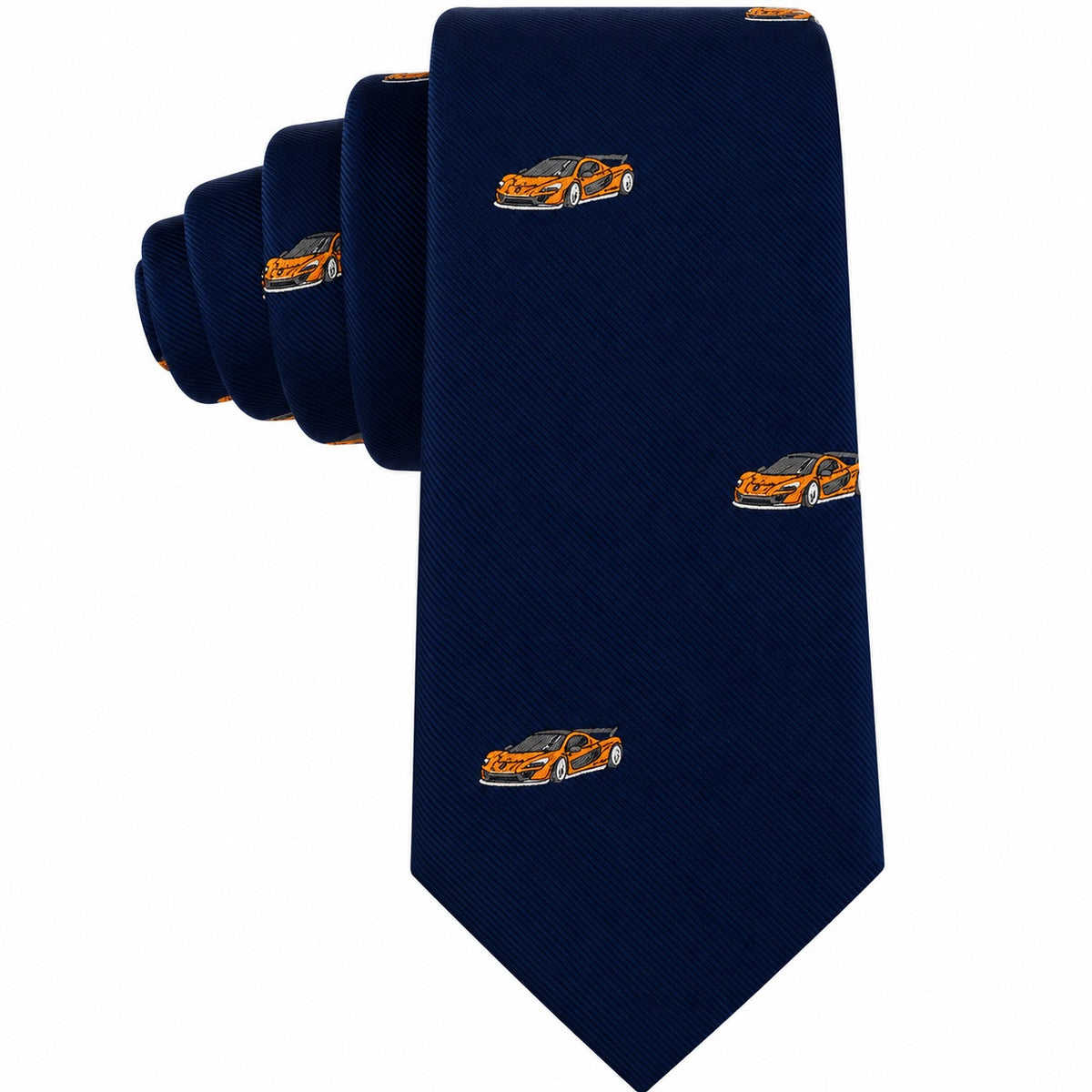 Orange Race Car Skinny Tie