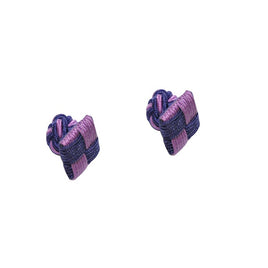 Purple & Navy Blue Square Cufflinks