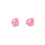 The Shades of Pink Square Cufflinks, featuring a sophisticated woven pattern, are displayed against a white background.