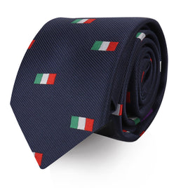 Italian Mexican Flag Skinny Tie