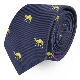 A Camel Skinny Tie, adding a touch of desert charm.