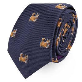 A Corgi Dog Skinny Tie with a canine chic charm on it.