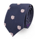 Invest in sophistication with this Piggy Bank Skinny Tie featuring a standout pattern of small pink pigs.