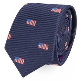 USA Flag Skinny Tie
