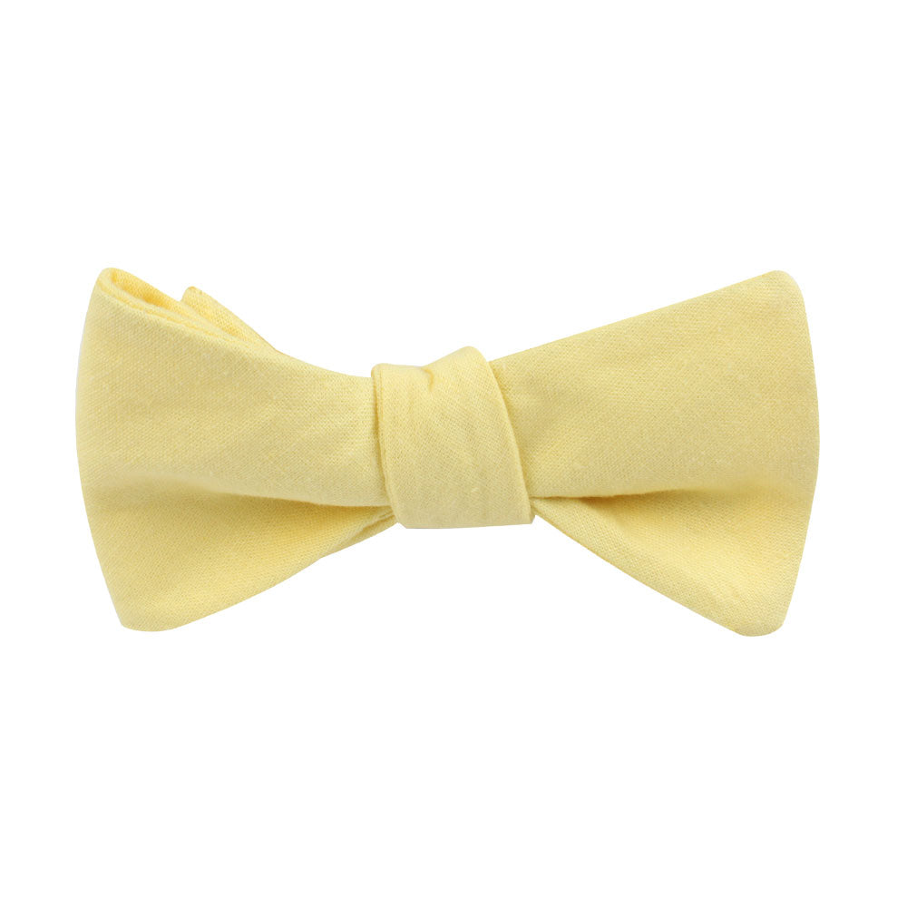 Yellow Self Tie Bow Tie