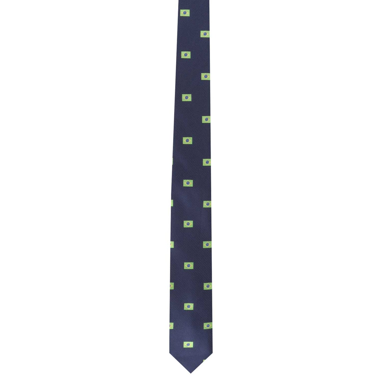 Brazil Flag Skinny Tie