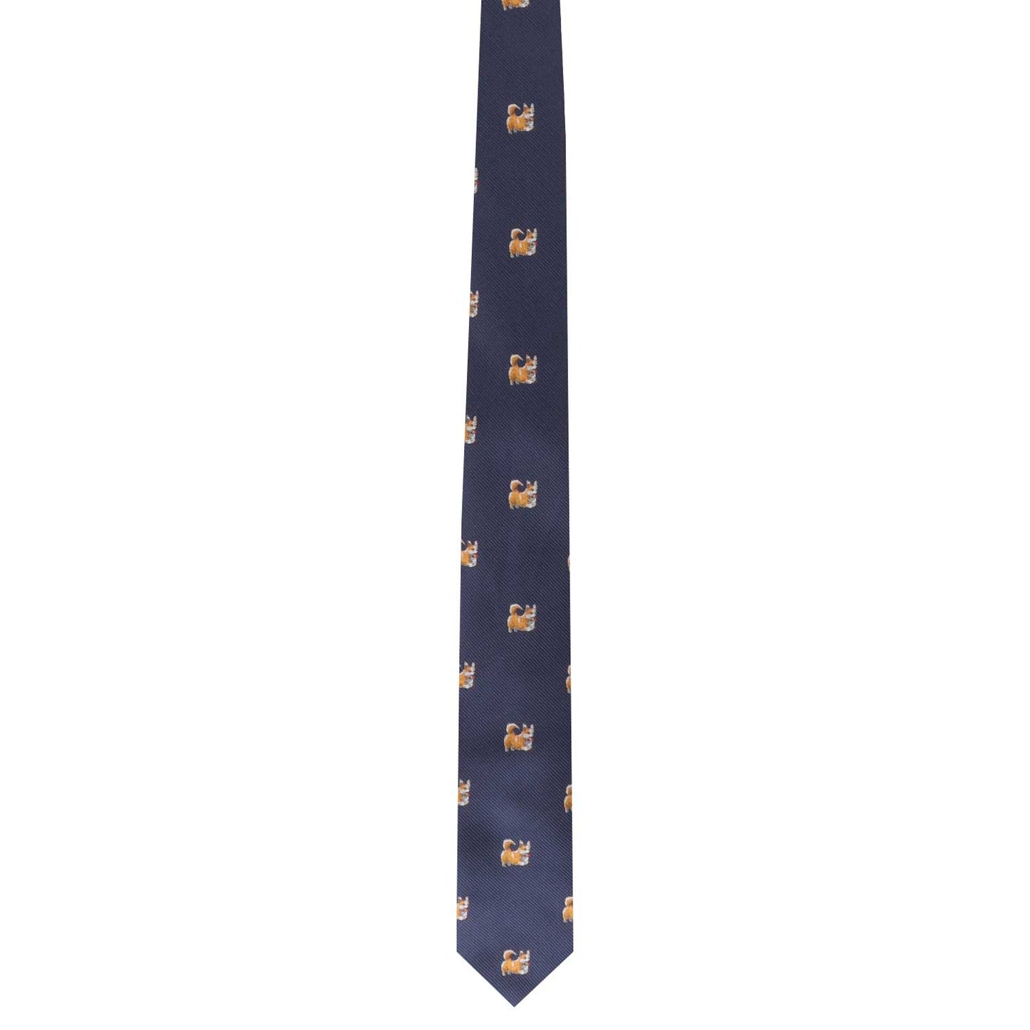 A **Corgi Dog Skinny Tie** with a **cat** on it.