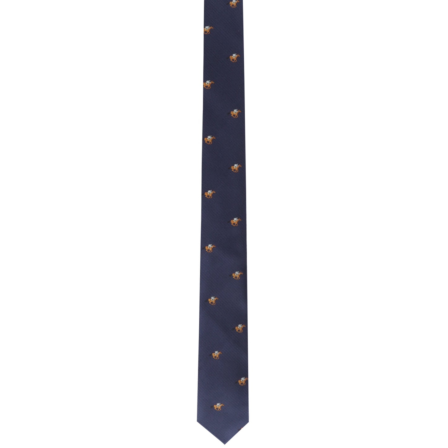 A dashing Horse Racing Skinny Tie with brown circles, imparting an air of elegance.