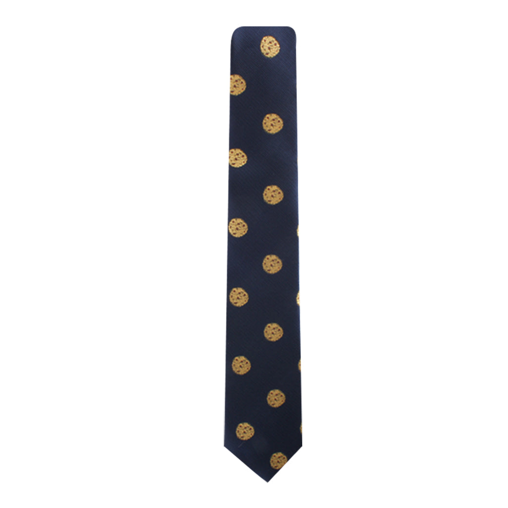 A timeless Cookies Skinny tie with gold dots for added sophistication.