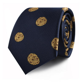 A Cookies Skinny Tie blended with gold sweetness.