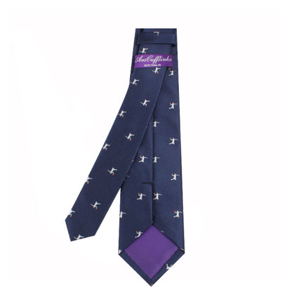 A Basketball Dunk Skinny Tie with a dynamic style cross on it.