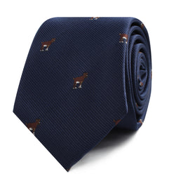 A necktie with a Billy Goat Skinny Tie motif.