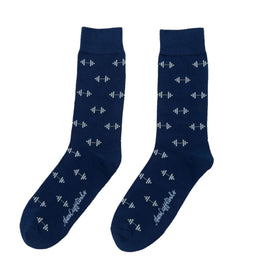 A pair of Gym Socks with white stars on them.