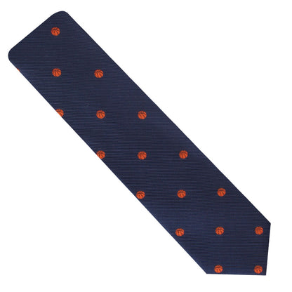 A Basketball Skinny Tie with orange dots inspired by basketball.