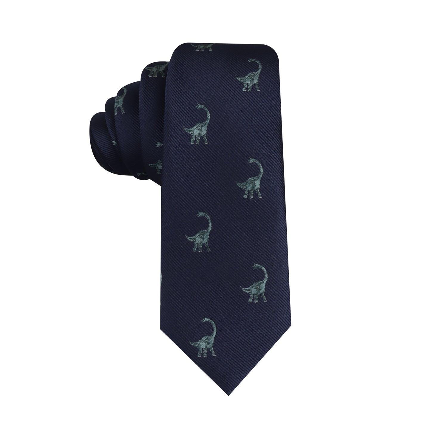 A neck tie with Brontosaurus Skinny Tie elegance.