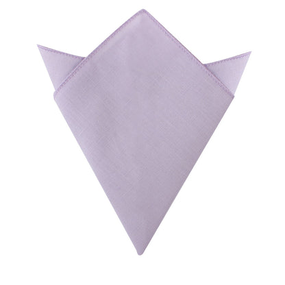 A blush purple pocket square on a white background.