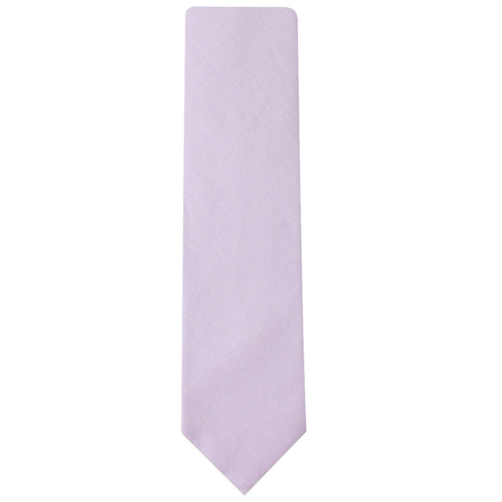 A Blush Purple Skinny Tie on a white background.