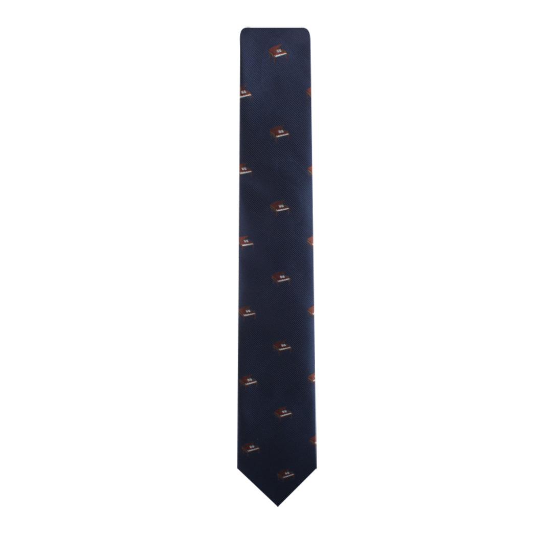 A fashion-forward Piano Skinny Tie with a horse on it, exuding melodic finesse.