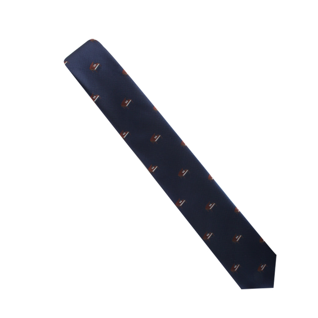 A stylish Piano Skinny Tie featuring a fashionable airplane design with melodic finesse.