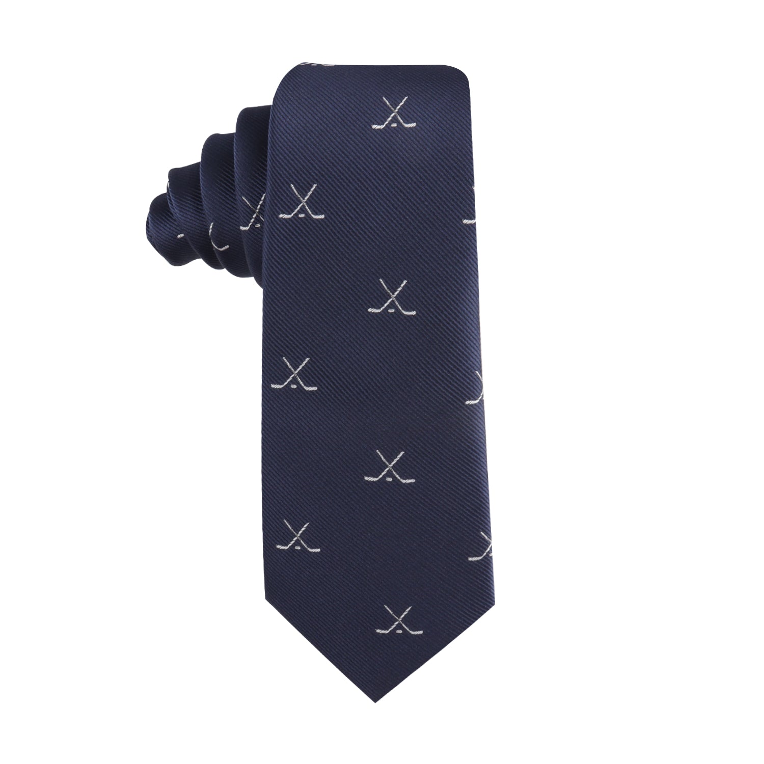 This stylish Crossed Ice Hockey Skinny Tie combines the coolness of ice with the excitement of hockey sticks. It's a guaranteed score for anyone looking to earn major style points.