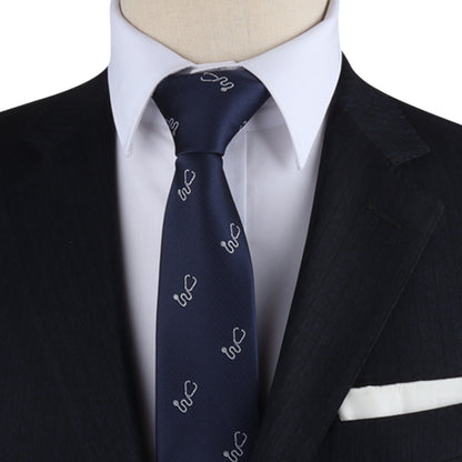 A mannequin donning a Stethoscope Skinny Tie.