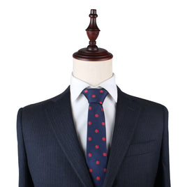 A suit with a Cricket Skinny Tie on a mannequin, perfect for cricket-inspired enthusiasts.