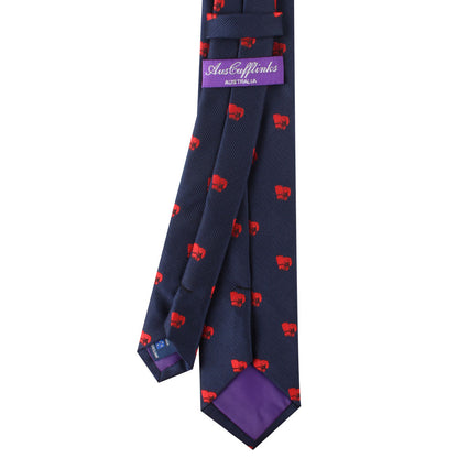 A Boxing Skinny Tie with red roses on it, versatile and stylish.