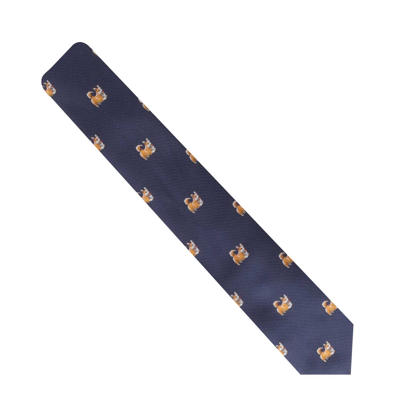 A necktie with charming Corgi dogs on it.