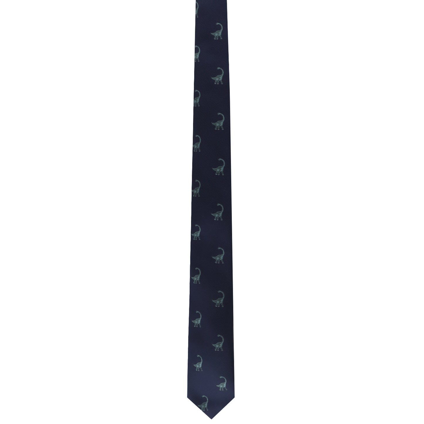 A Brontosaurus Skinny Tie with a touch of dino elegance.