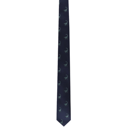A Brontosaurus Skinny Tie with a touch of dino elegance.
