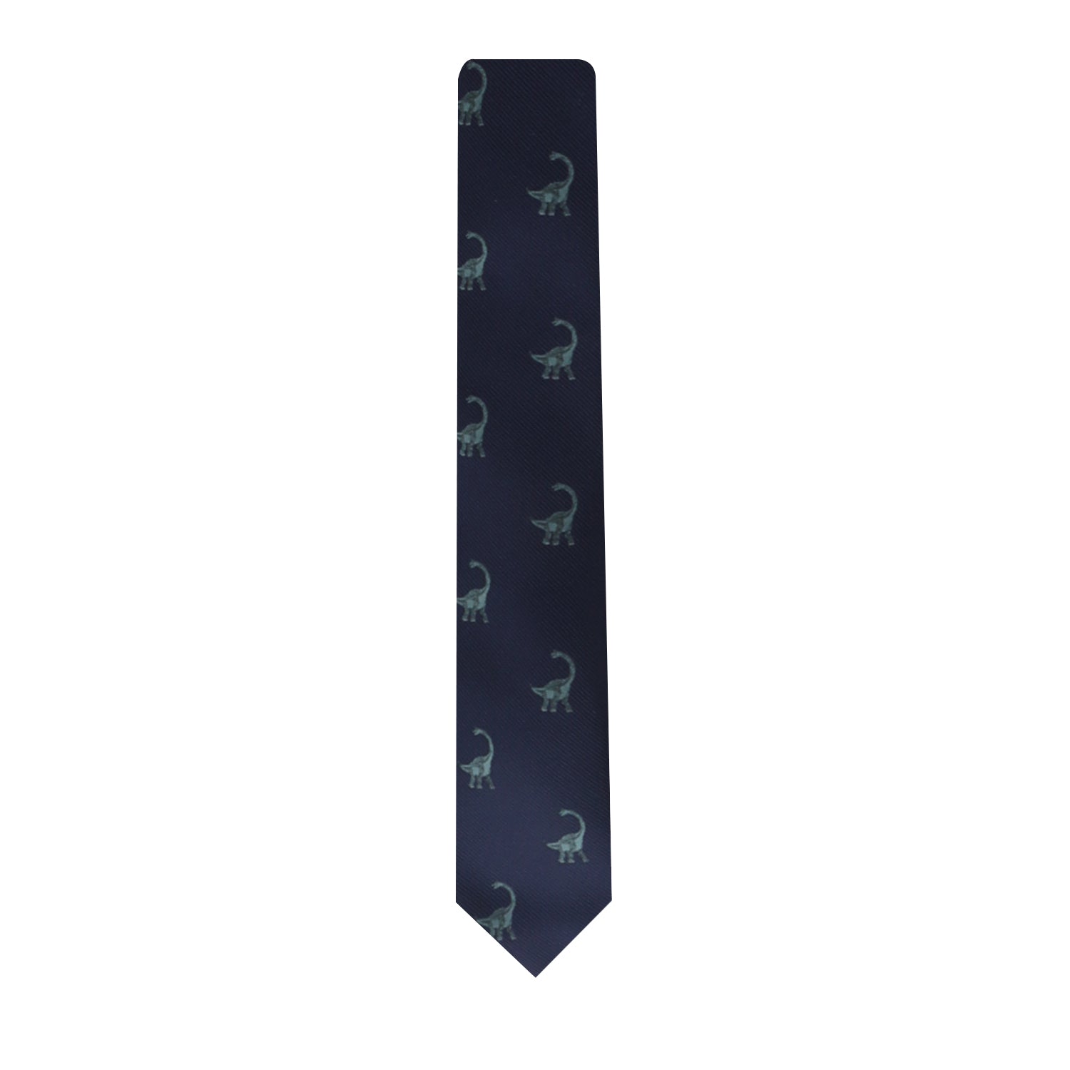 A tie with a Brontosaurus Skinny Tie on it.