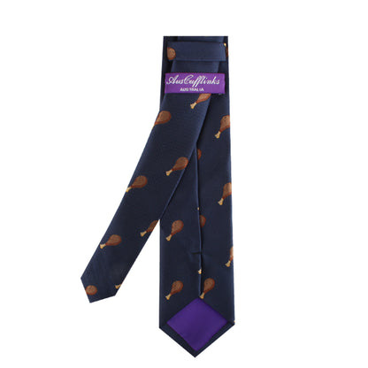 A Chicken Skinny Tie with tennis balls on it.