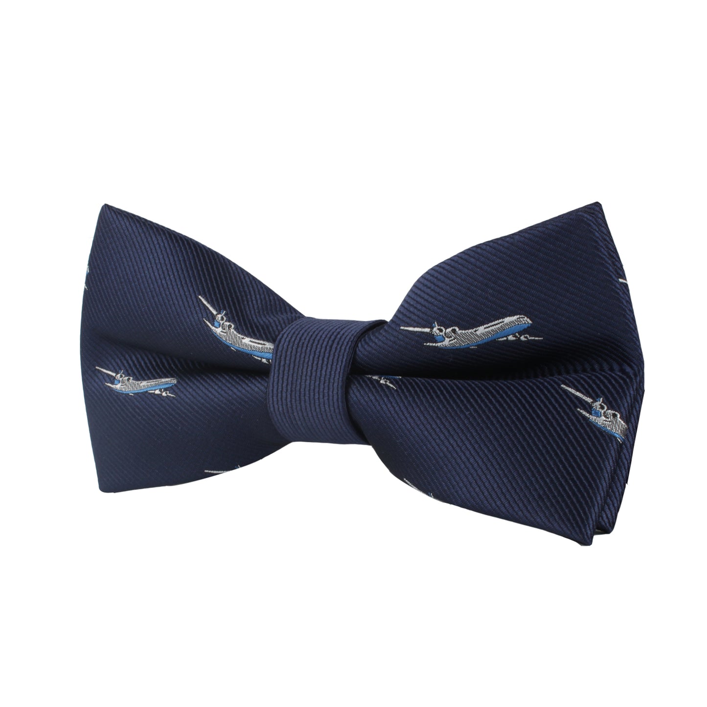A high-fashion Aeroplane bow tie with airplanes in the skies.