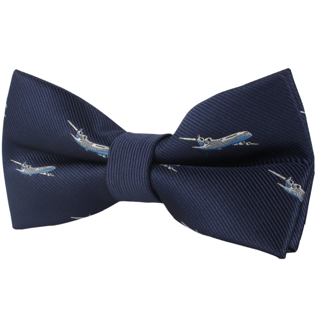 A high-fashion Aeroplane bow tie with airplanes in the skies.