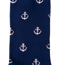 Anchor Socks: A blue sock with white anchor design.