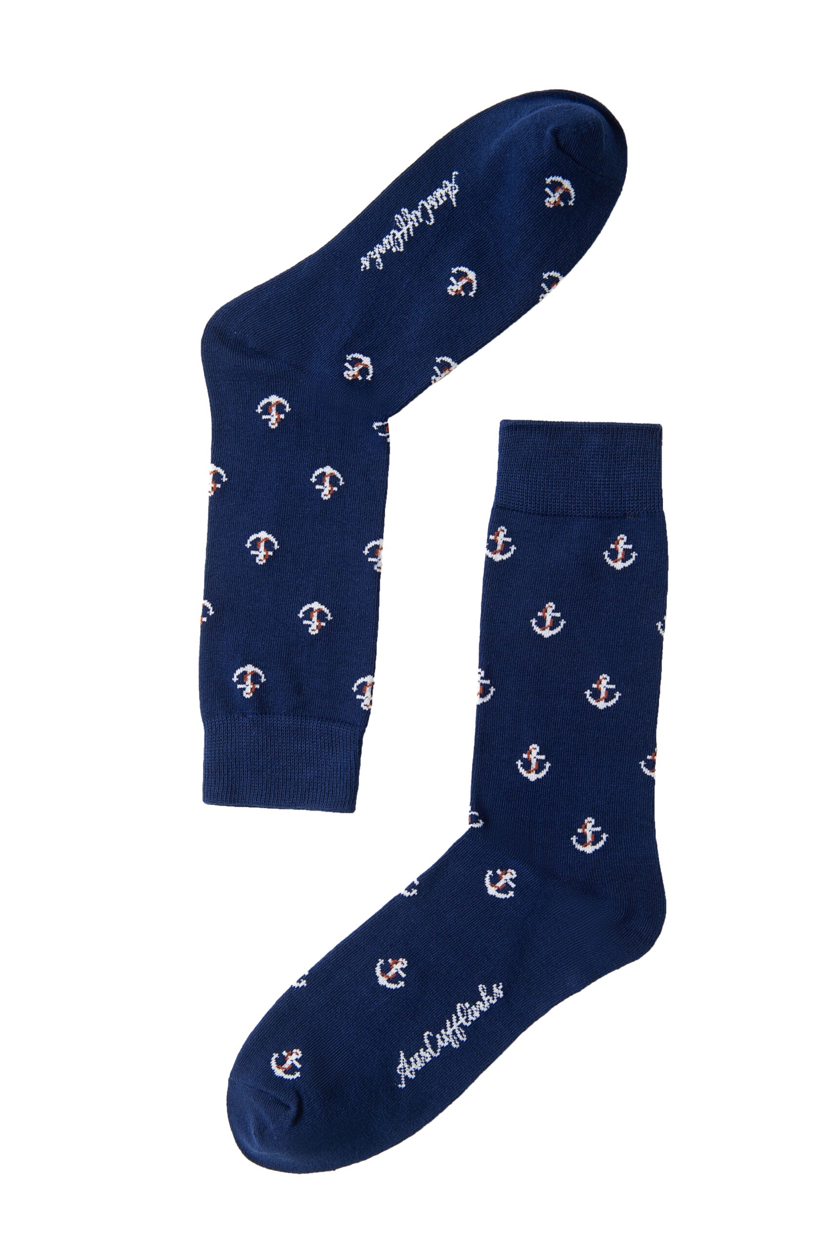 Navy Anchor Socks with anchors.