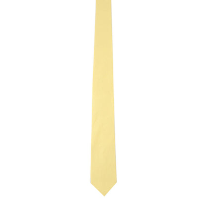 A playful Baby Yellow Cotton Skinny Tie on a white background.