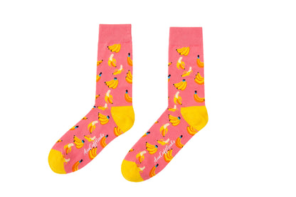A pair of Banana Pink socks