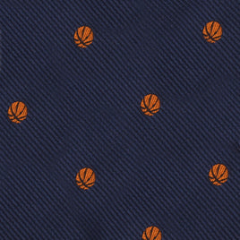 A Basketball Bow Tie with orange basketballs, perfect for a sports fan.