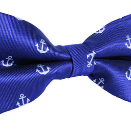 A Anchor Navy bow tie with white anchors, adding a touch of charm and elegance.