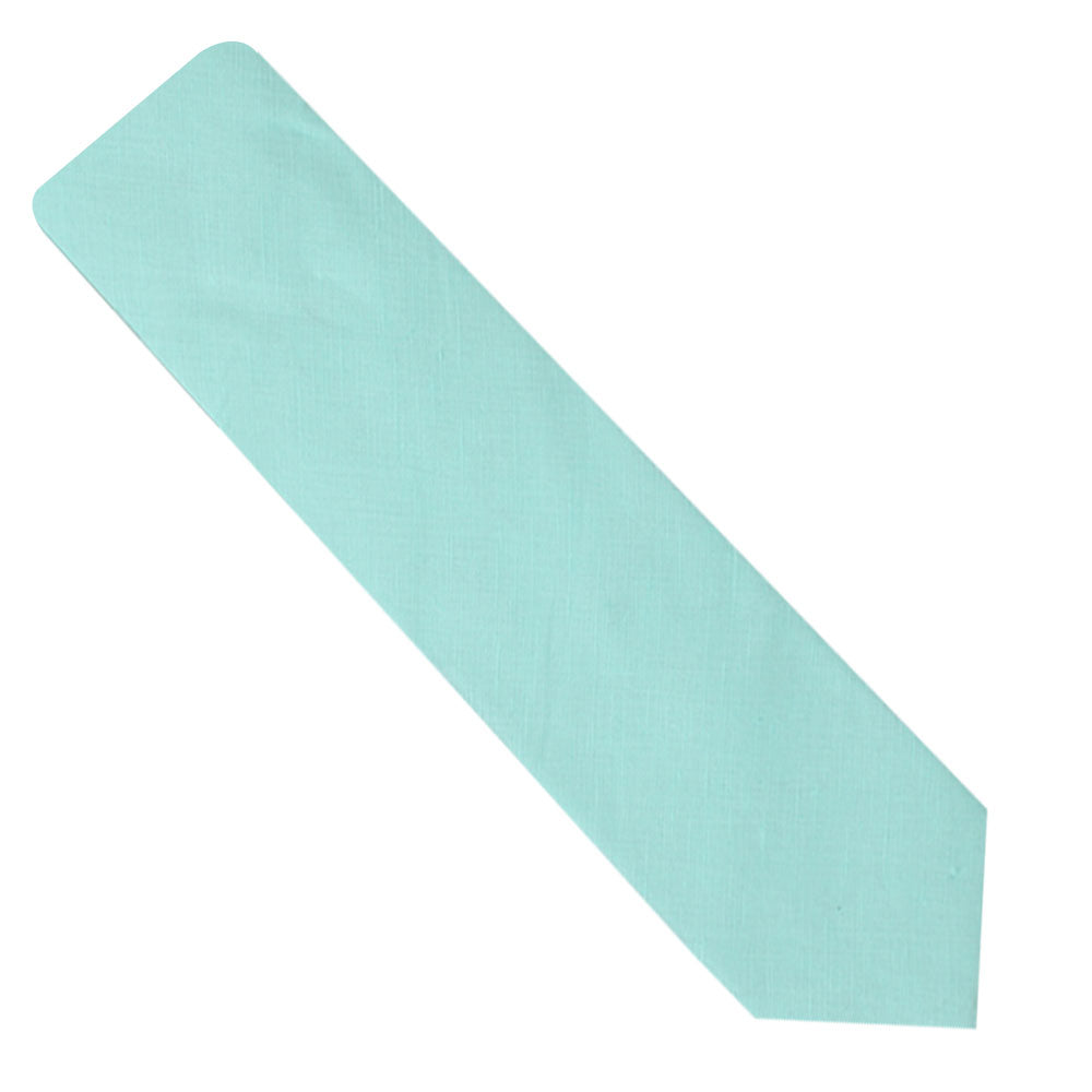 A Aqua Skinny Tie on a white background, adding a touch of elegance.