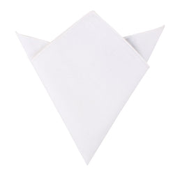 An elegant Classic White Cotton Pocket Square.