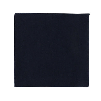 Dark Forest Navy Cotton Skinny Tie & Pocket Square Set